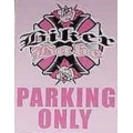 Знак металлический "Biker babe parking only"